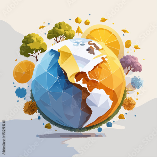 planet earth in the sky