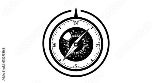 Navigating vision a graphic representation of sight and direction with eye compass fusion