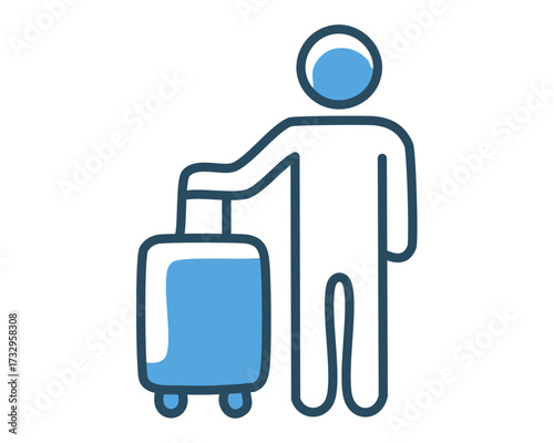 Travel with suitcase