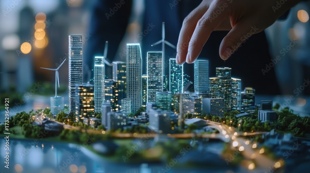 Obraz premium City model design innovation