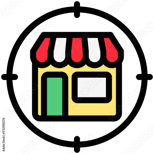 Niche Market Icon, Mini Illustration Relate To Capital Market, Market Research. Use For Modern Concept, Ui, Ux Web And App Development.