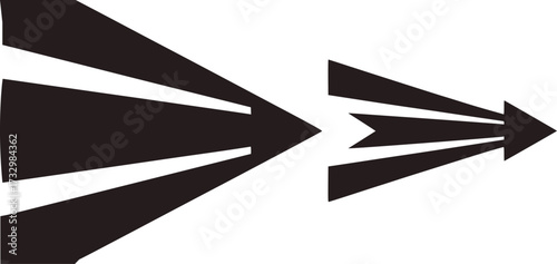 Photos Dark arrows converging and diverging abstract graphic
