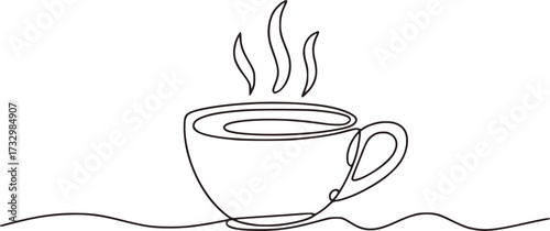 Hot beverage steam rising from a cup coffee hot drink