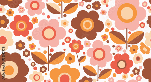 Retro floral pattern design