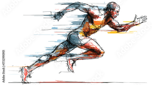 Energetic Running Man Vector Illustration for Marketing Campaigns