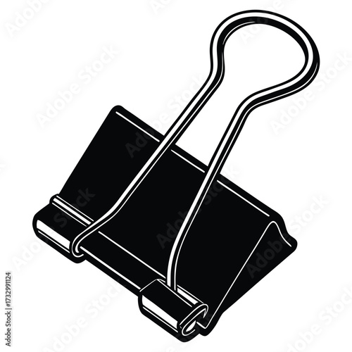 paper binder clip  isolated on white background (1).eps