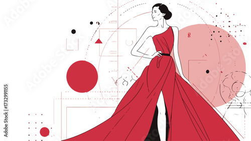 Luxurious Abstract Fashion and Movie Industry Concept for Elegant Designs