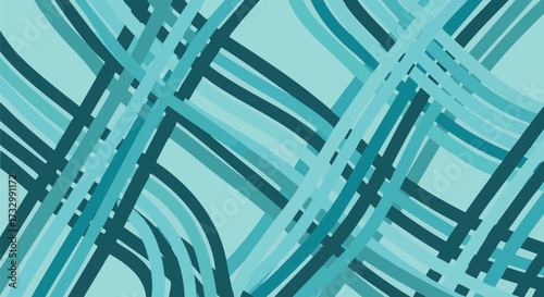 Dynamic abstract background featuring intersecting and overlapping lines in shades of green and teal
