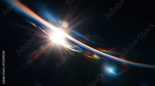 Colorful lens flare abstract background
