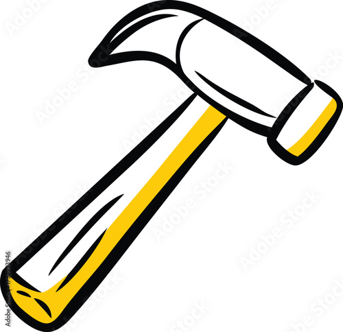   sledgehammer with wooden handle  isolated on whi.eps