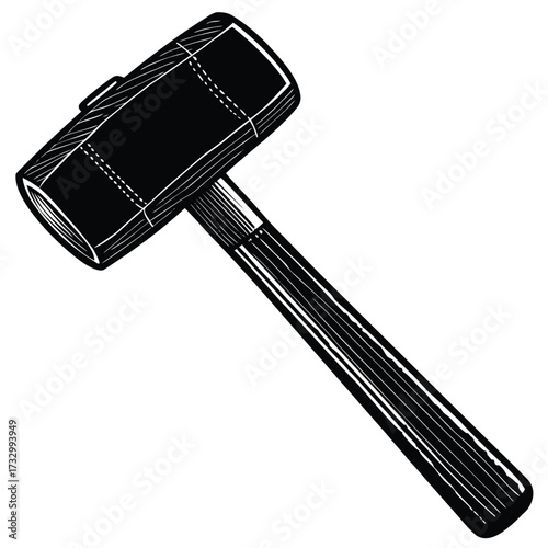   sledgehammer with wooden handle  isolated on whi (1).eps