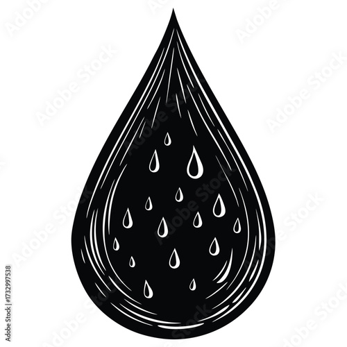 water drop silhouette vector clean droplet on whit (1).eps