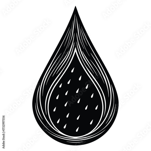 water drop simple minimal graphic liquid drop on w.eps