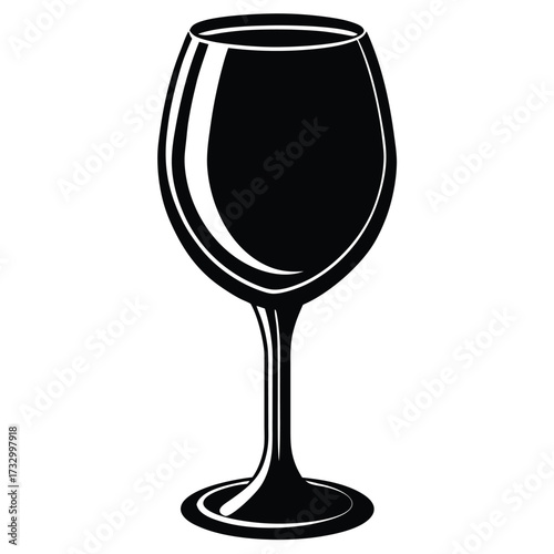 wine glass silhouette on white background (1).eps