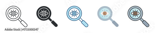 Observation Icon Set Multiple Style Collection