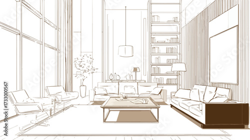Elegant Contemporary Living Space Interior Design Inspiration