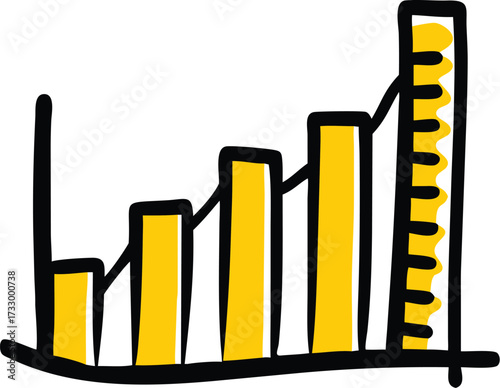 bar chart vector illustration on white background.eps