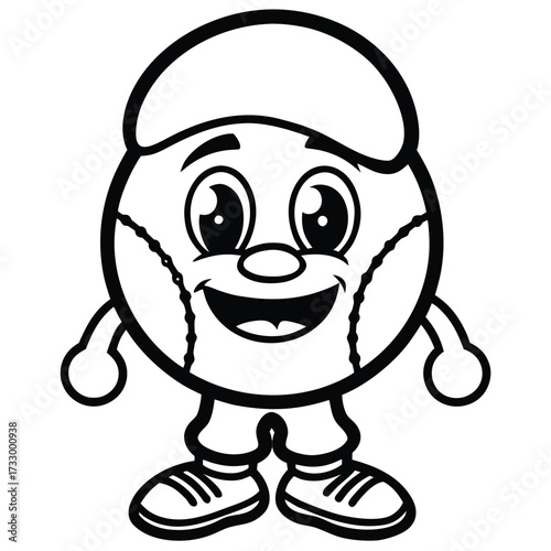 baseball mascot character illustration on white ba.eps