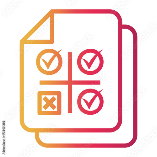 evaluation Line Gradient Icon