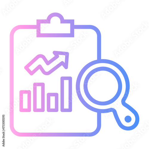 evaluation Line Gradient Icon