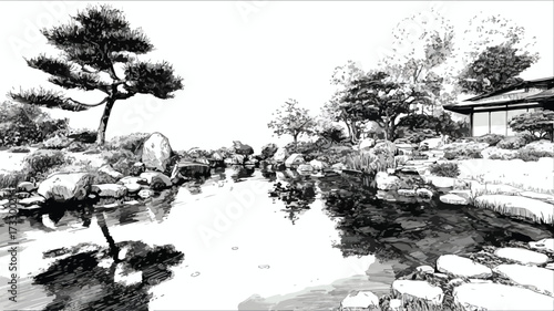 Tranquil Zen Serenity Japanese Garden Oasis 4K Image