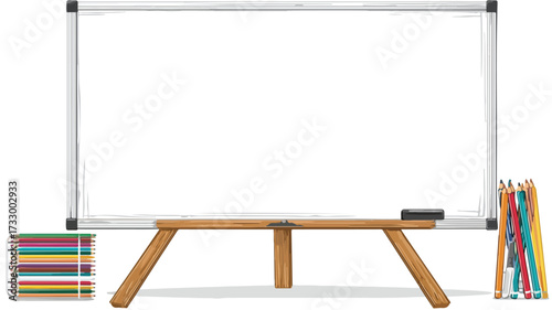 Education Whiteboard Vector Illustration for Learning and Teaching