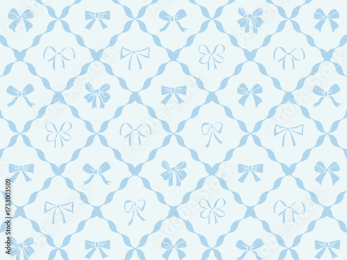 Sweet ribbon background design_01