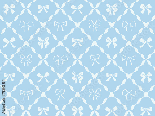 Sweet ribbon background design_02