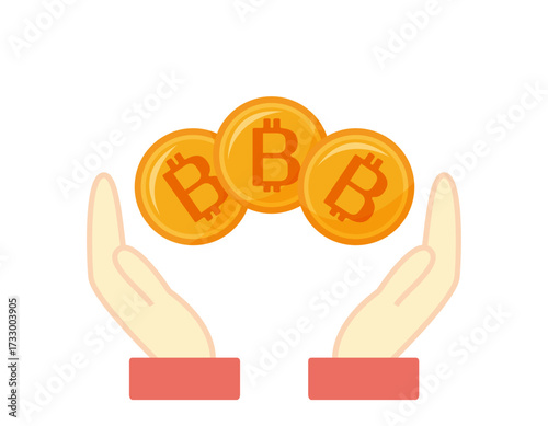 ビットコインのアイコン　仮想通貨