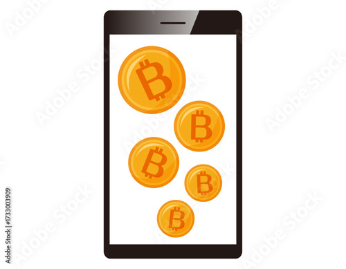 ビットコインのアイコン　仮想通貨