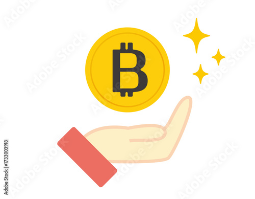 ビットコインのアイコン　仮想通貨