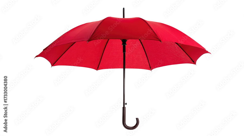 Obraz premium Red Umbrella Collection – Classic and Modern Designs Isolated on Transparent Background for Weather, Rain, and Fashion Concepts