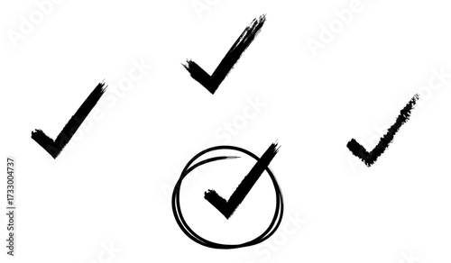 vector check mark icon. Checkmark and X mark icon. Approve and decline symbol.