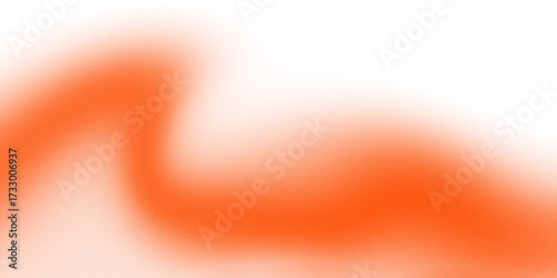 Glowing orange gradient fluid wave element with noise and grainy texture.