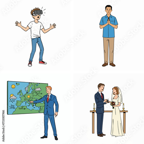The VR Experience, The Wai Greeting, The Weather Forecast, The Wedding Day