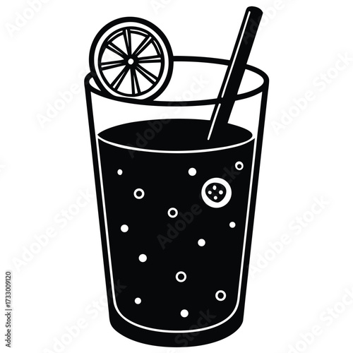 cute lemonade glass cartoon vector illustration on (1).eps
