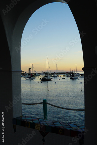 sunset over the bay