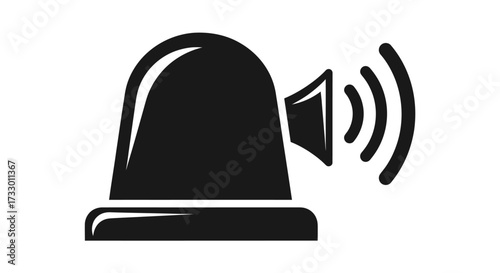 Emergency Alert Symbol: A stark black icon signifying imminent danger and urgent warnings for all