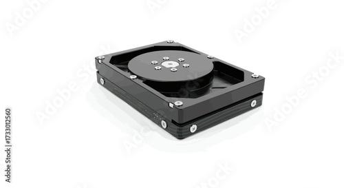 Precision engineered internal hard drive component showcases sleek design and mechanics