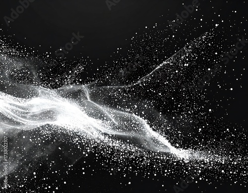 Wallpaper Mural Abstract digital particles swirling on a dark background Torontodigital.ca