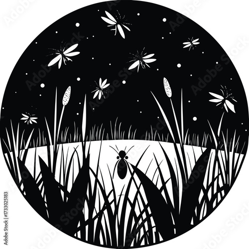 fireflies hovering over misty marshes (1).eps