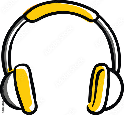 headphones vector illustration on white background.eps