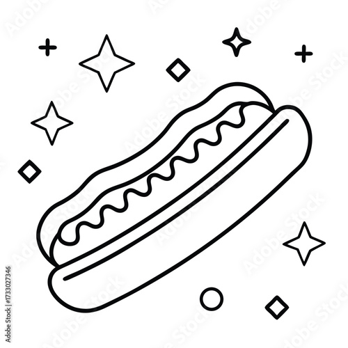minimal flat hot dog icon set  different toppings  (1).eps