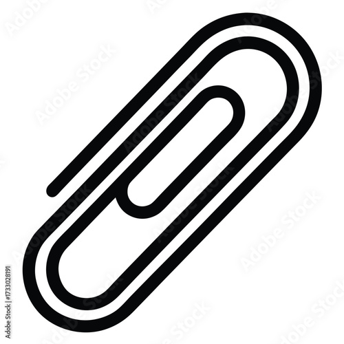 paper clip office supply icon vector isolated on w (1).eps
