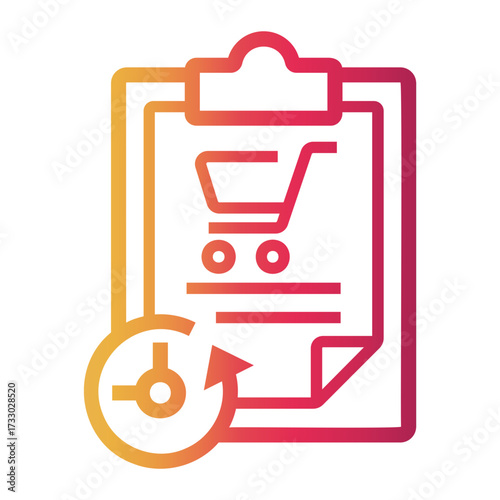 history Line Gradient Icon