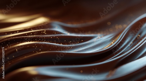 Dark chocolate liquid texture