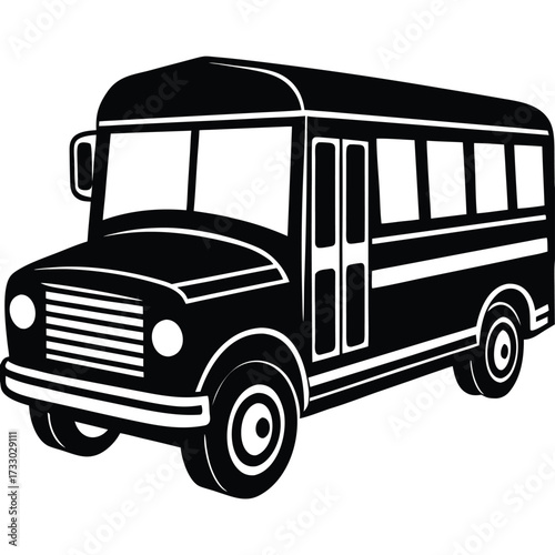 school bus cartoon clipart on white background  (1).eps