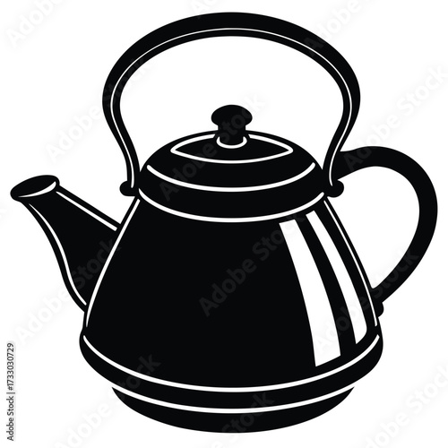 tea kettle silhouette vector illustration on white (1).eps