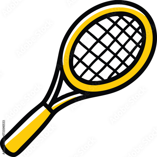 tennis racket vector illustration on white backgro.eps