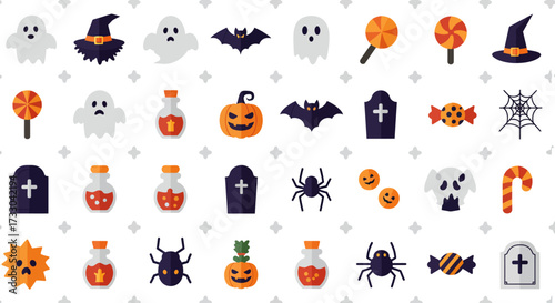 Sleek Modular Halloween Icon Set for Engaging Corporate Marketing & Digital Campaigns